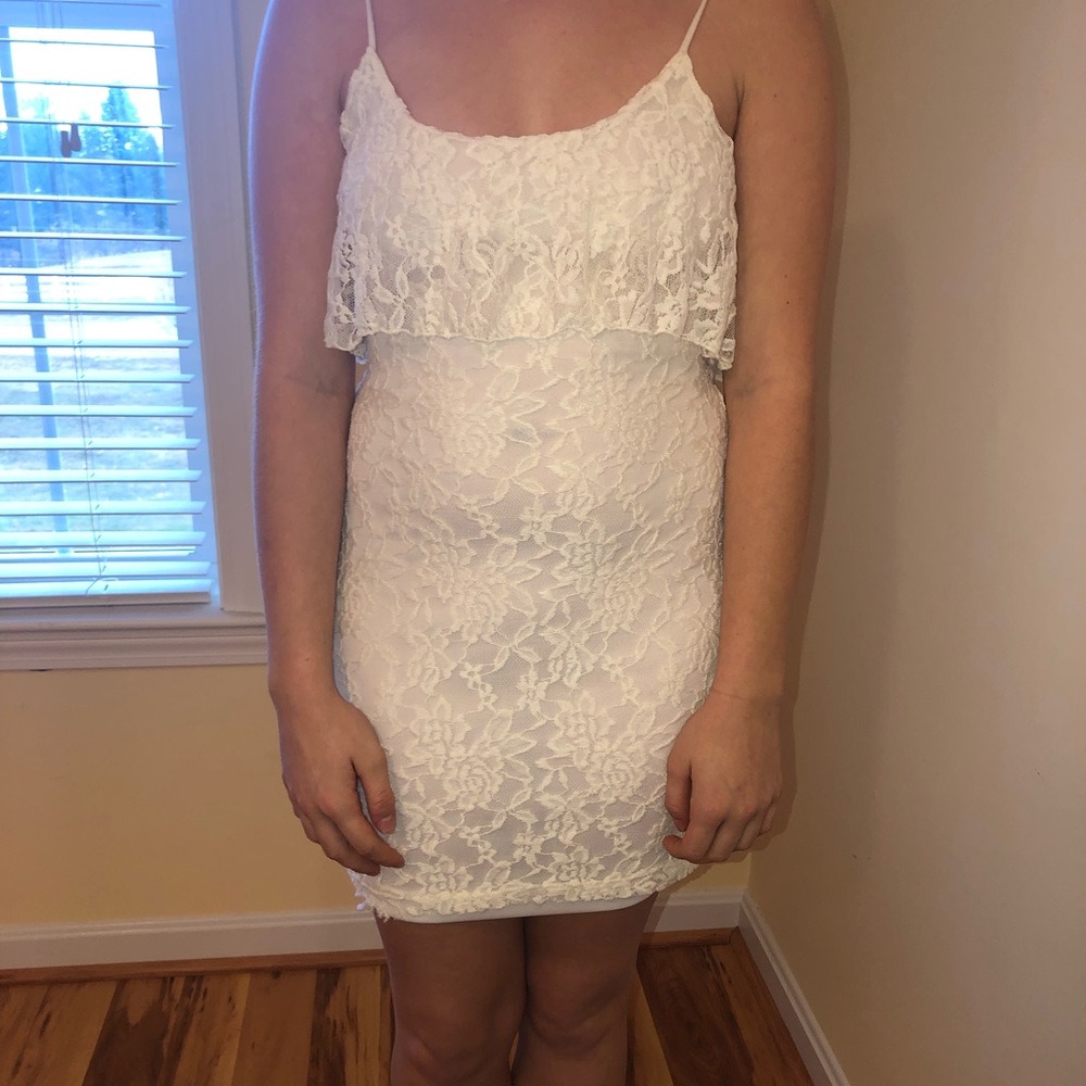 White lace dress